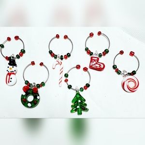 Christmas Wine Glass Charms